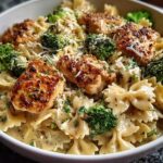 Cowboy Butter Lemon Bowtie Chicken with Broccoli