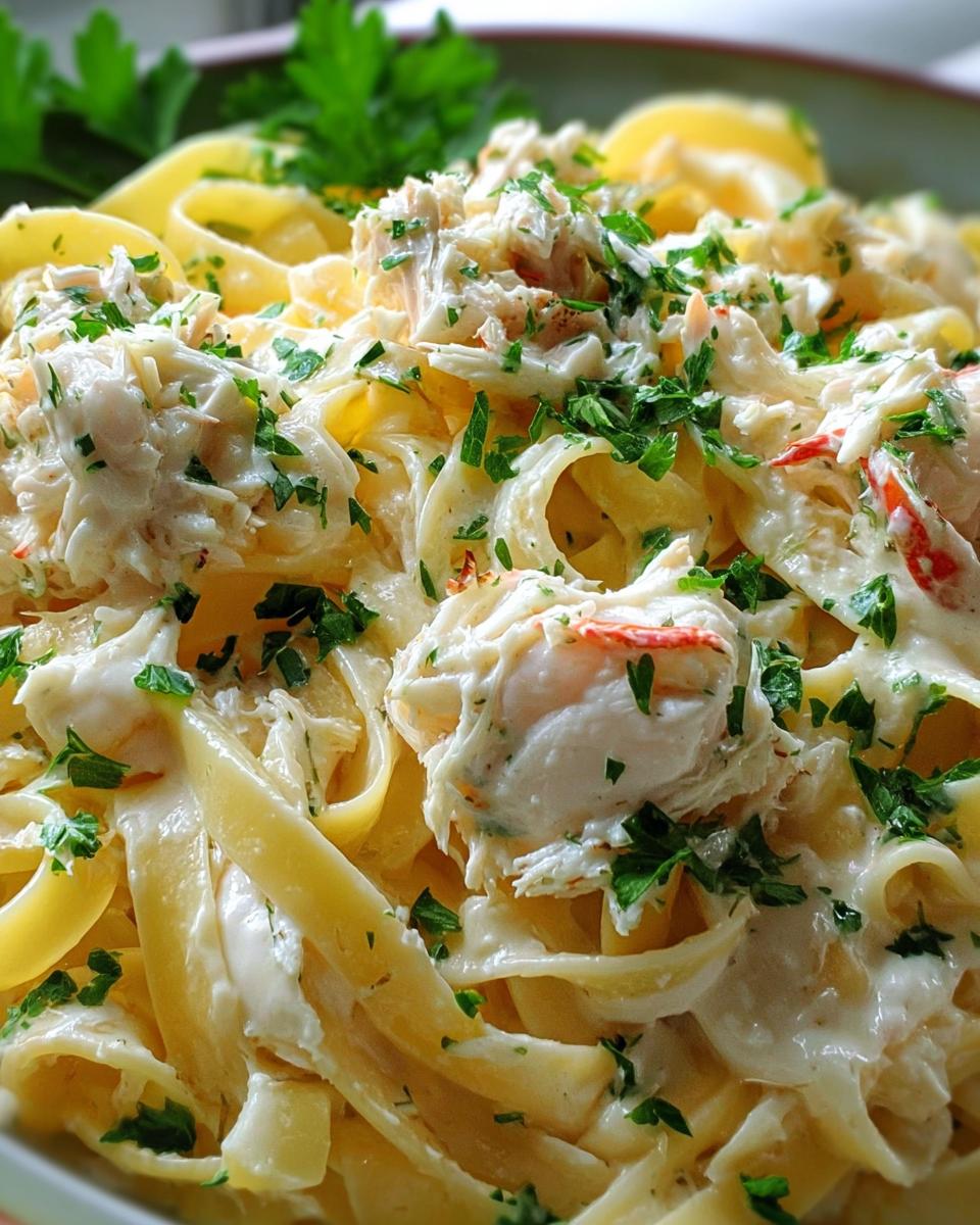 Crab Fettuccine Alfredo - detail 1