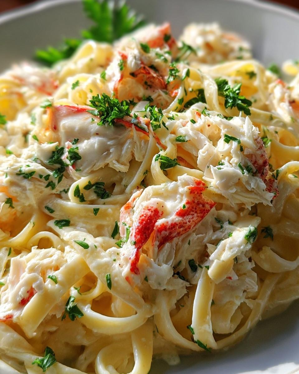 Crab Fettuccine Alfredo - detail 2