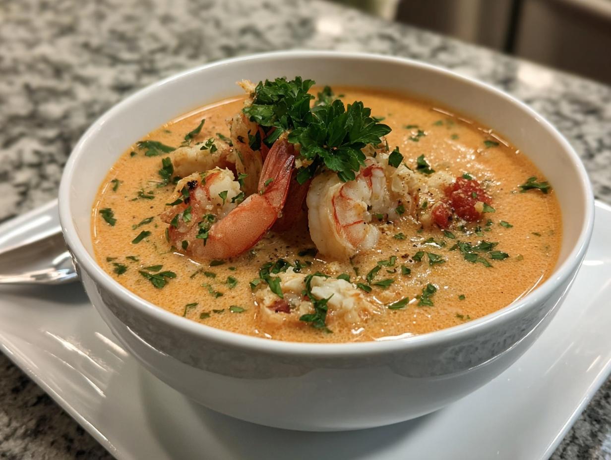 Crab and Shrimp Seafood Bisque - detail 1