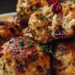 Cranberry Turkey Stuffing Balls
