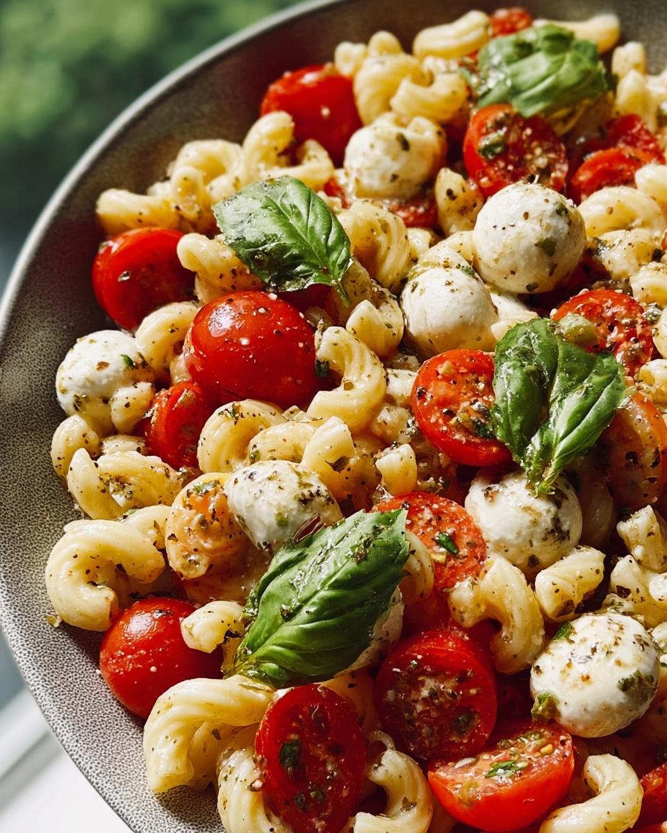 Creamy Caprese Pasta Salad - detail 1