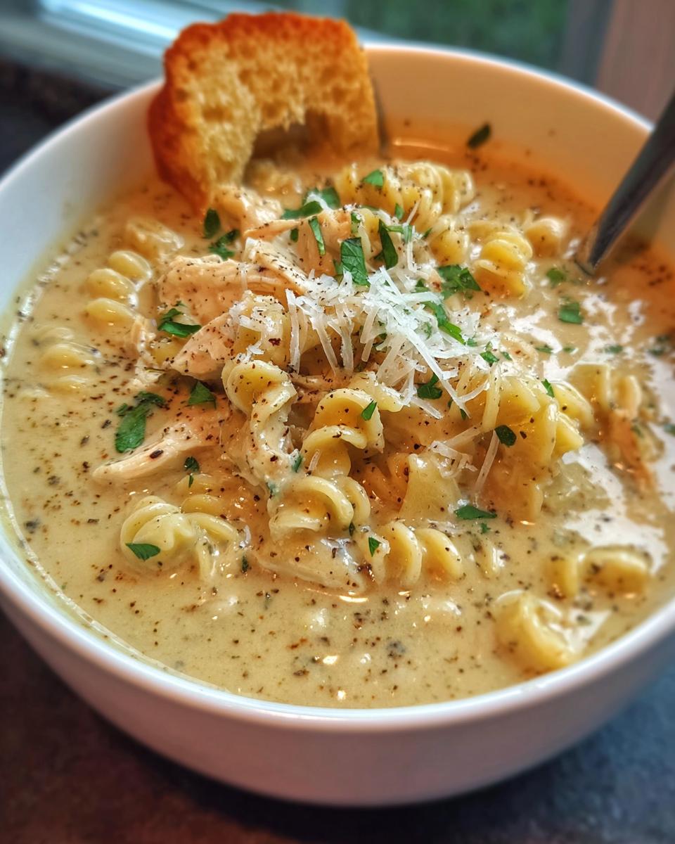 Creamy Chicken Alfredo Soup - detail 1