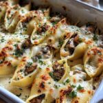 Creamy Garlic Mushroom Stuffed Shells