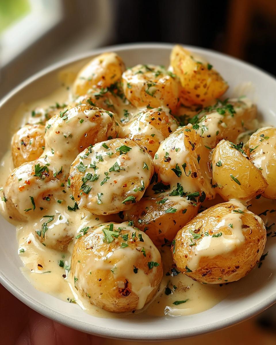 Creamy Garlic Sauce Baby Potatoes - detail 1