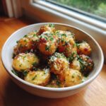 Creamy Garlic Sauce Baby Potatoes