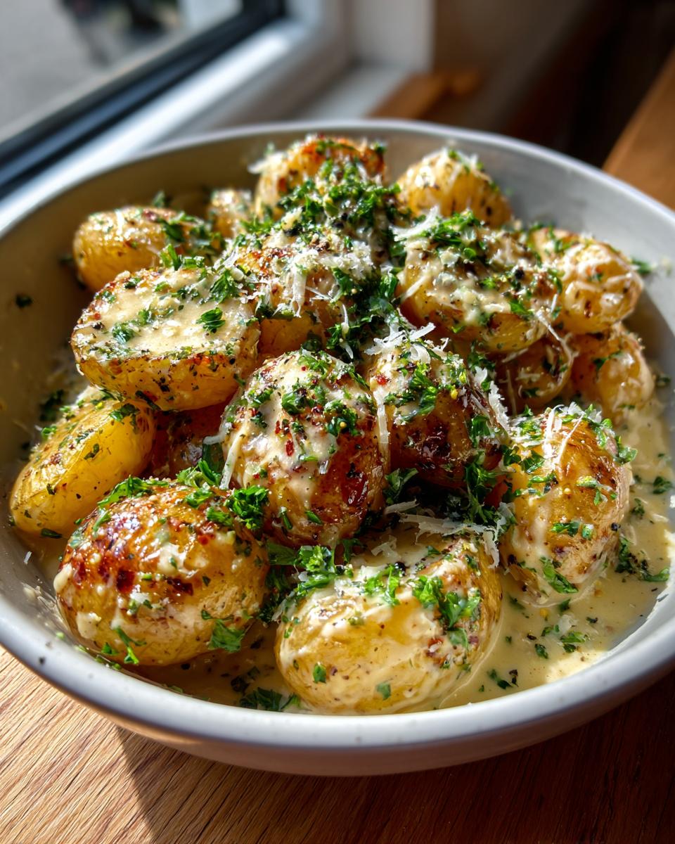 Creamy Garlic Sauce Baby Potatoes - detail 3