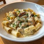 Creamy Parmesan Chicken with Rigatoni Pasta