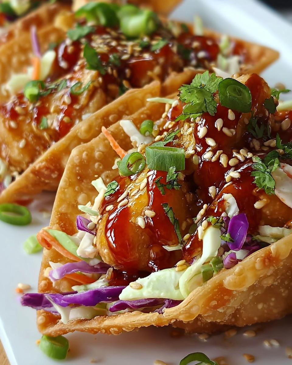 Crispy Chicken Wonton Tacos - detail 1