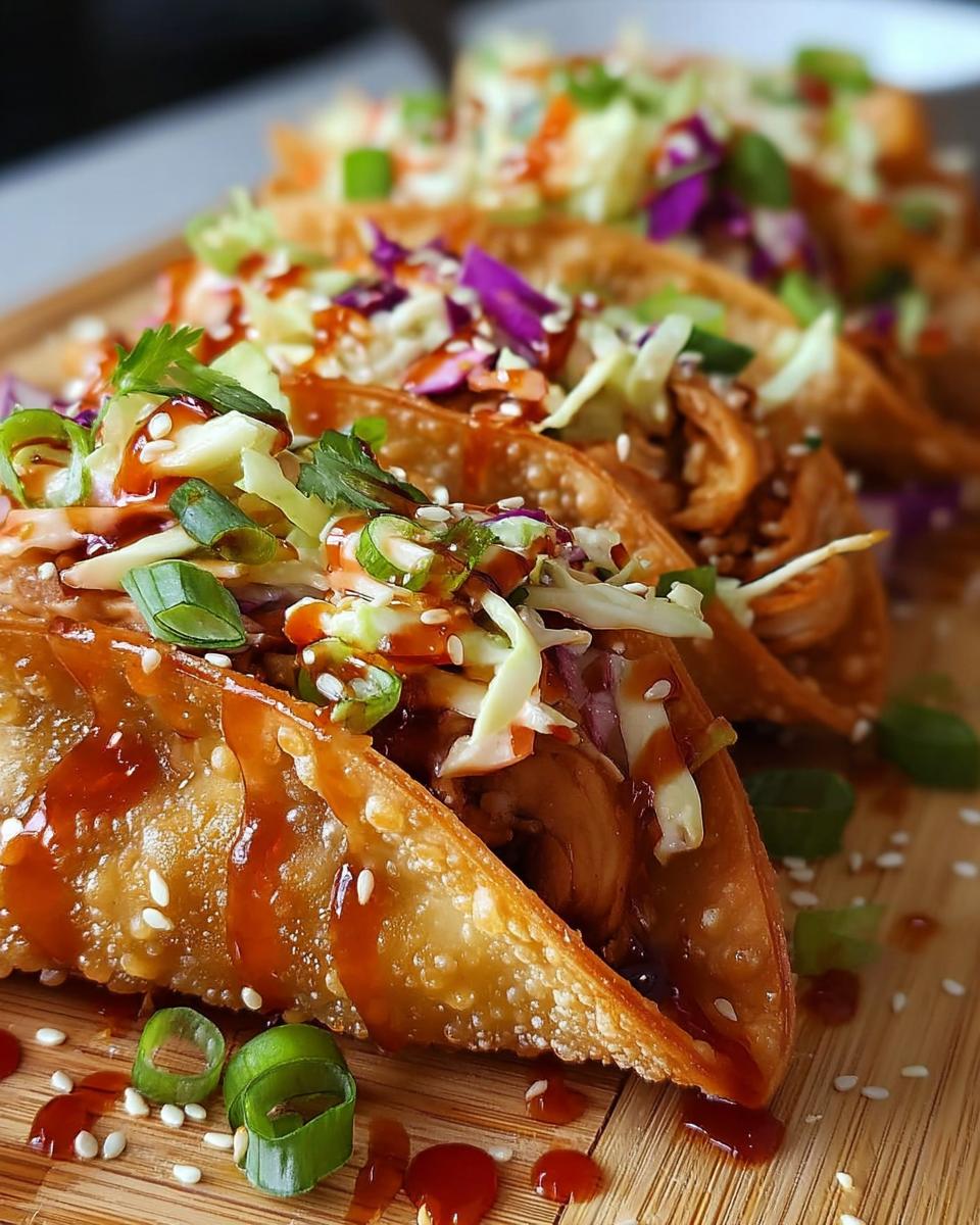 Crispy Chicken Wonton Tacos - detail 2
