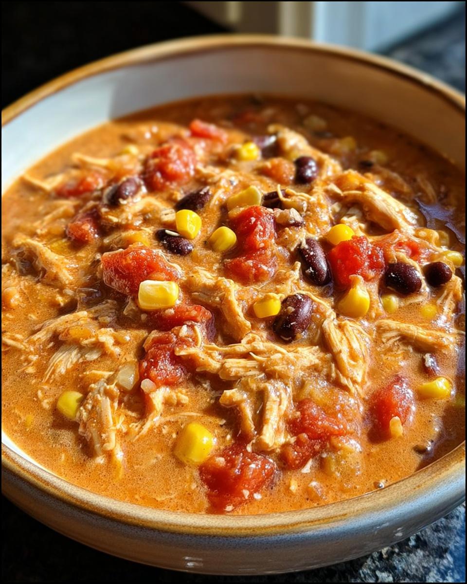 Crock Pot Cream Cheese Chicken Chili - detail 1