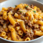 Crockpot Cheesy Crack Beef Pasta