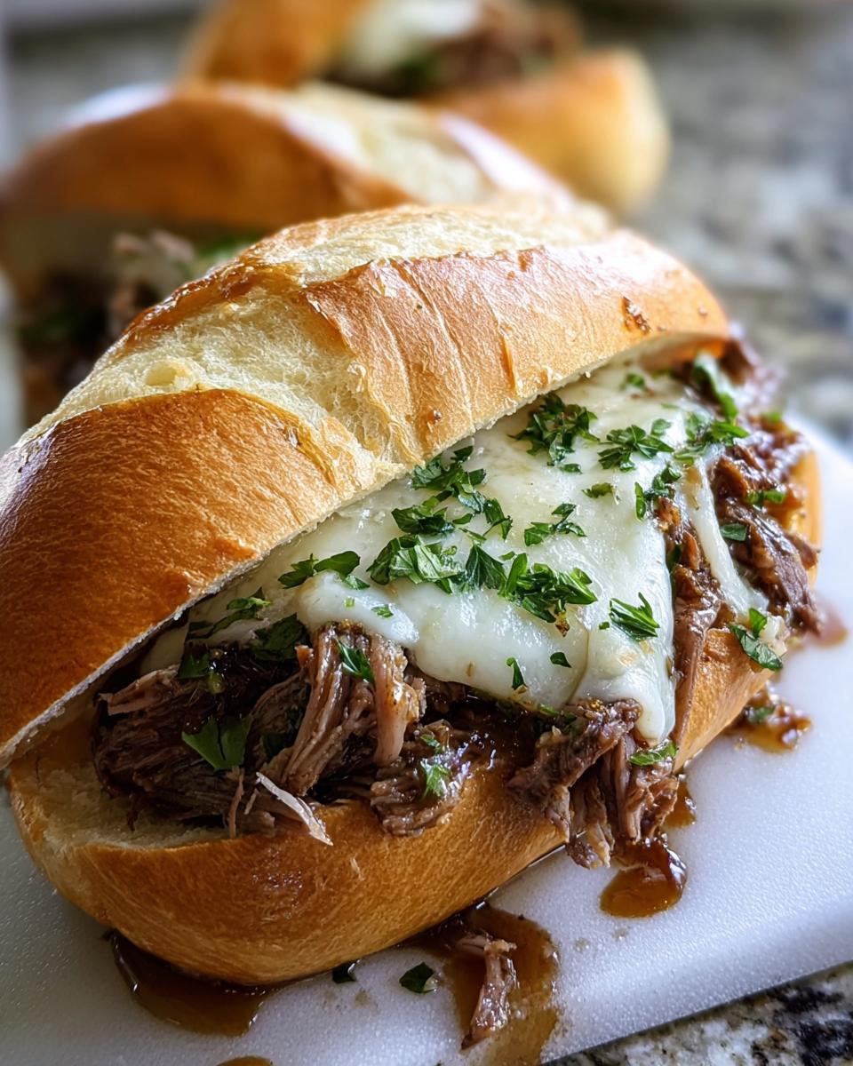 Crockpot French Dip Sandwiches - detail 1