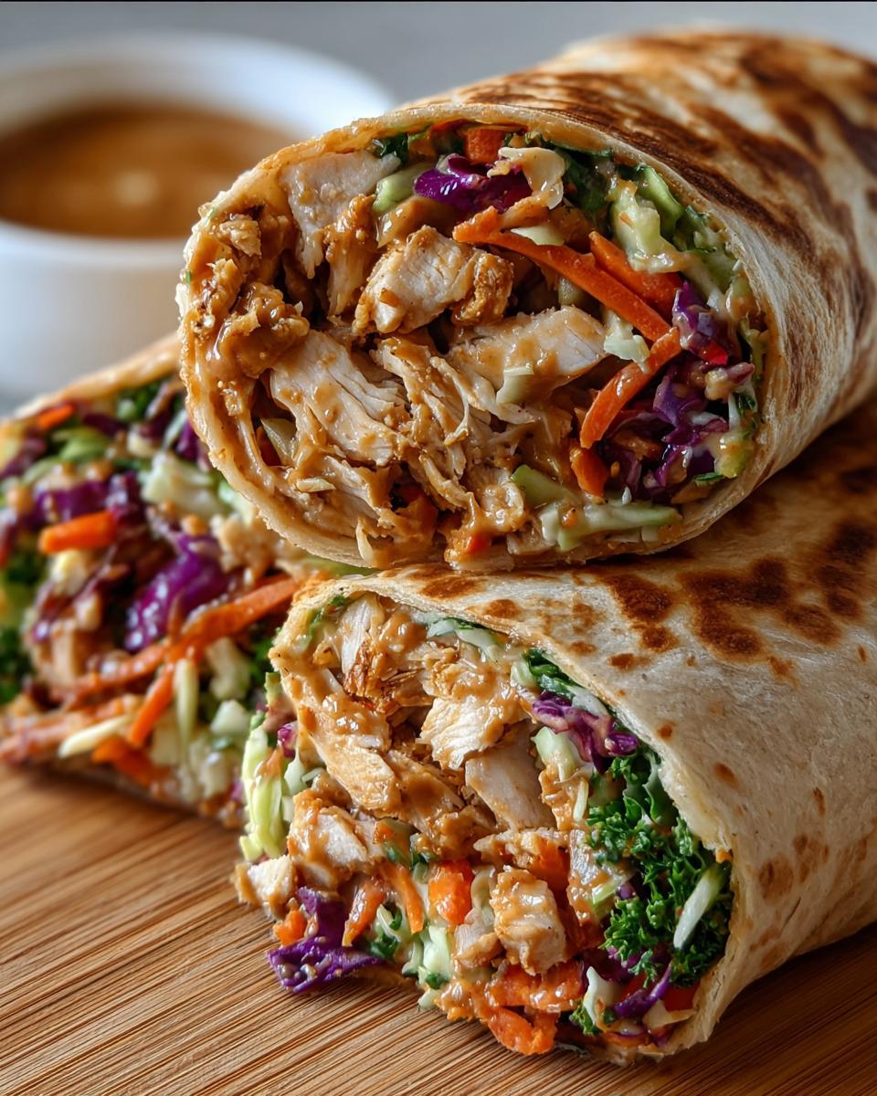 Crunchy Thai Peanut Chicken Wraps - detail 1