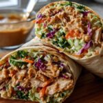 Crunchy Thai Peanut Chicken Wraps