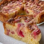 Crustless Rhubarb Custard Pie