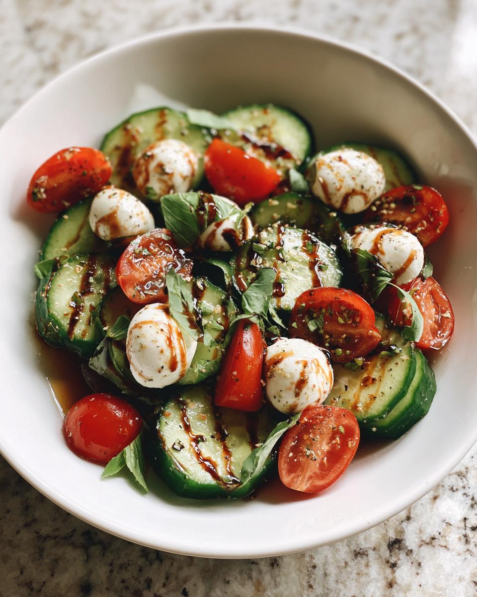 Cucumber Caprese Salad - detail 1