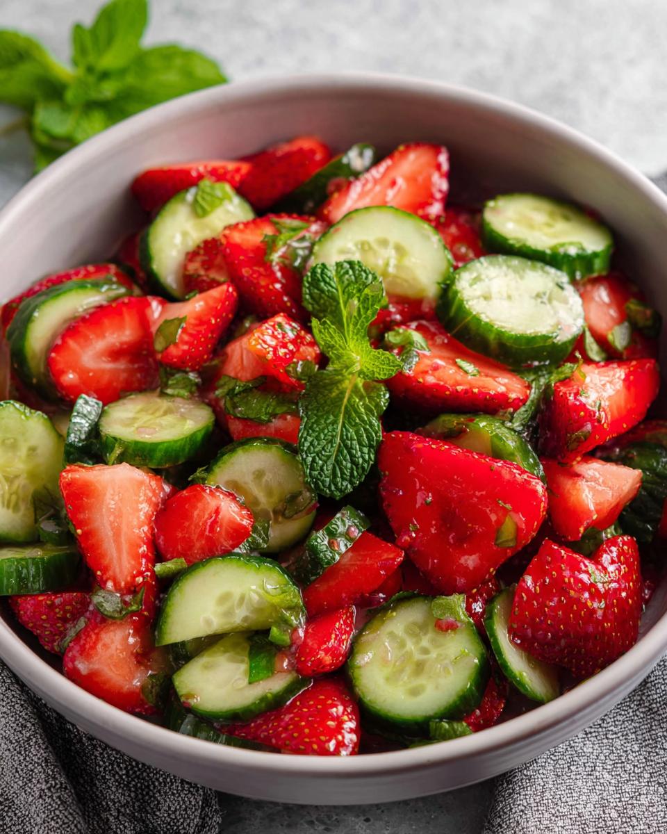 Cucumber Strawberry Salad - detail 1