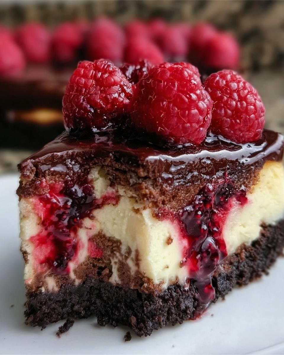 Dark Chocolate Raspberry Cheesecake - detail 1