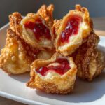 Deep-Fried Strawberry Cheesecake Stuffed Wonton Bites