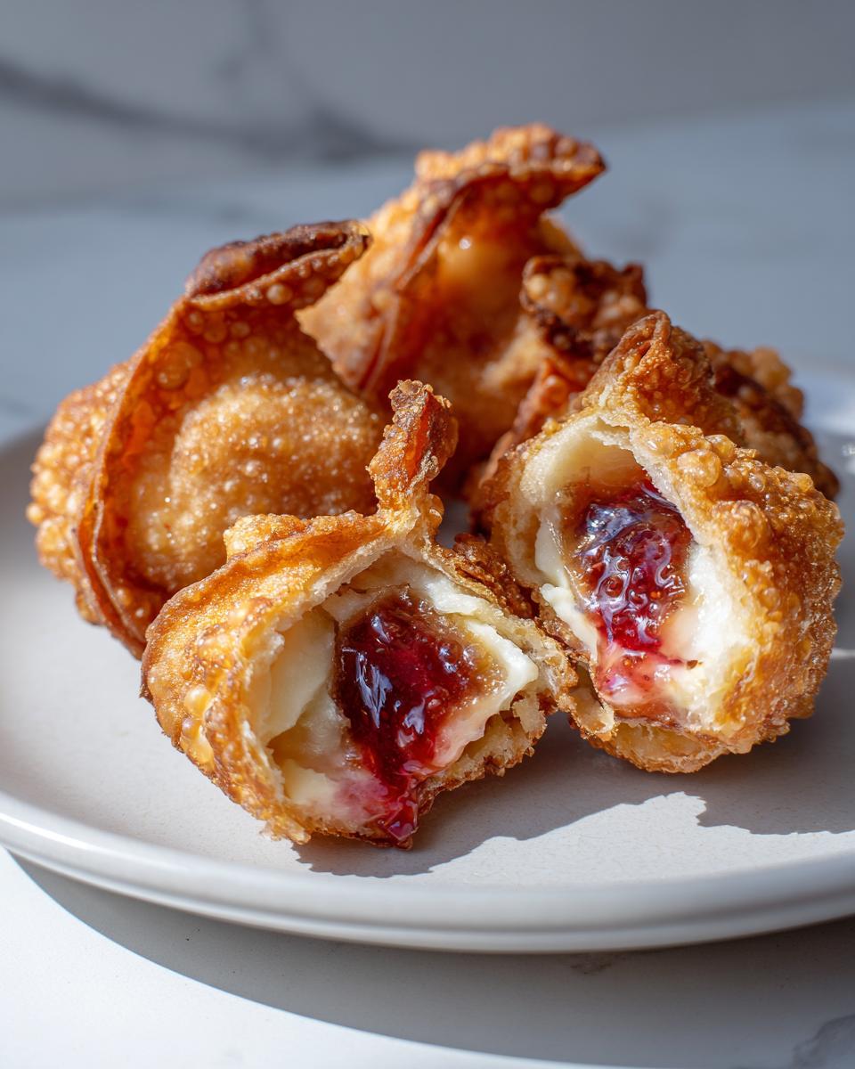 Deep-Fried Strawberry Cheesecake Stuffed Wonton Bites - detail 3