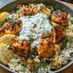 Dump And Bake Chicken Tzatziki Rice