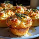 Easy Garlic Rosemary Focaccia Muffins