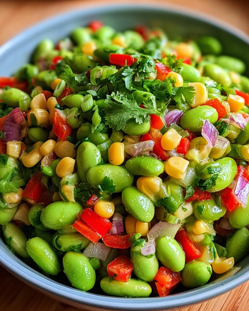 Edamame Salad with Cilantro Lime Dressing - detail 1