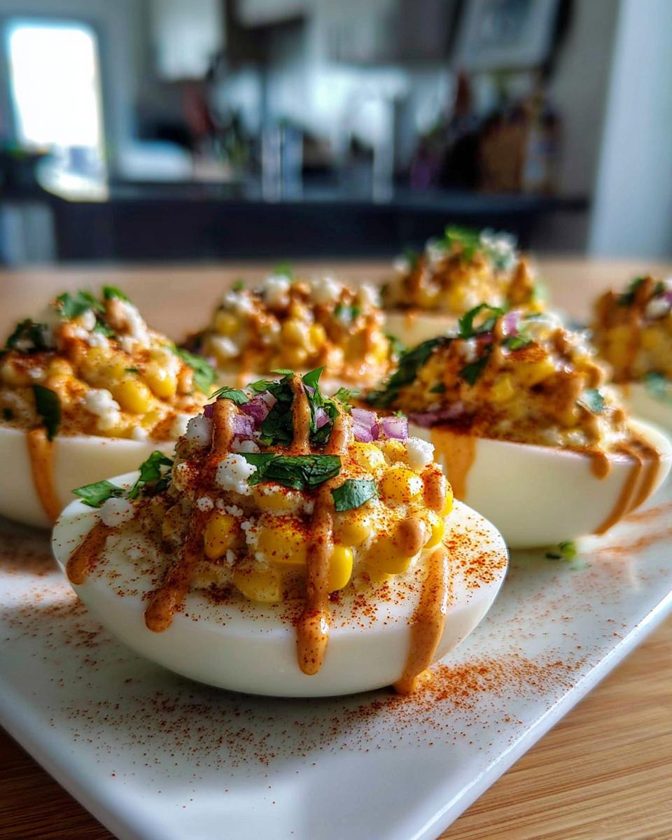 Elote Deviled Eggs - detail 1