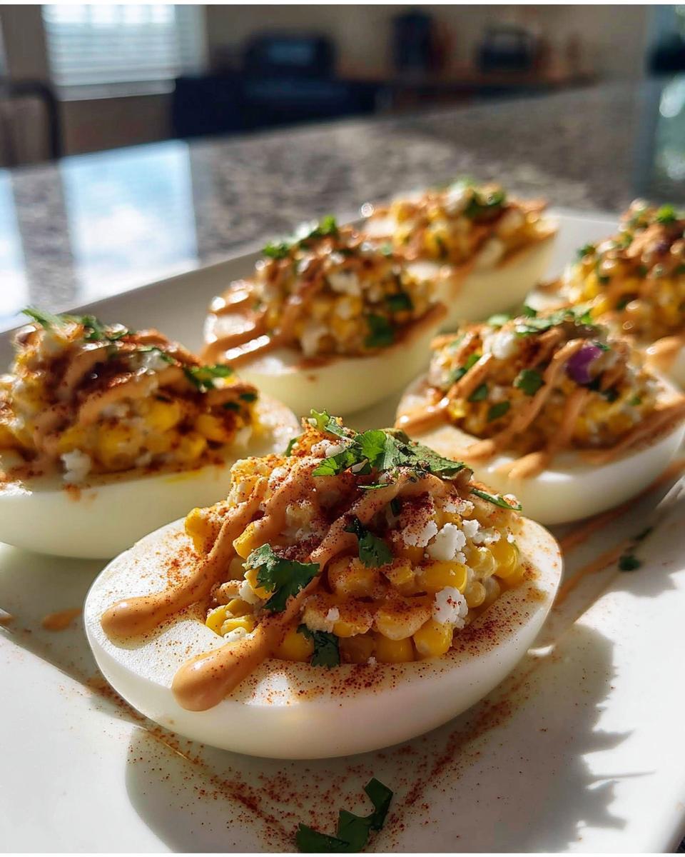Elote Deviled Eggs - detail 2