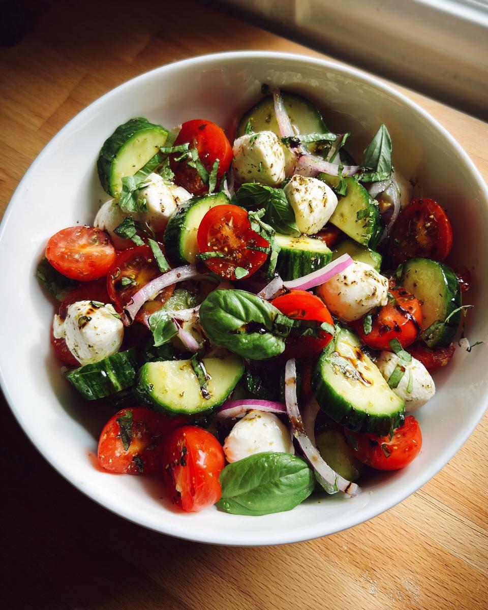 Fresh Cucumber Caprese Salad - detail 1