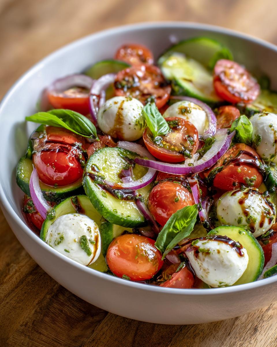 Fresh Cucumber Caprese Salad - detail 2