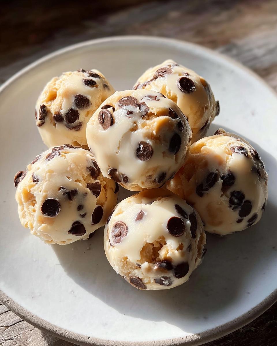 Frozen Greek Yogurt Peanut Butter Bites with Chocolate Chips - detail 2