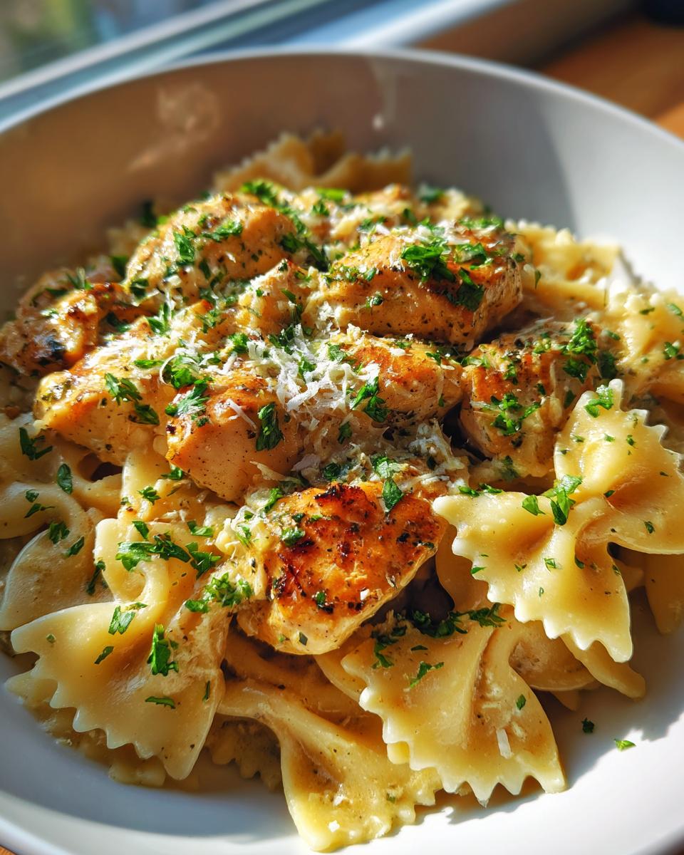 Garlic Butter Chicken with Bowtie Pasta - detail 1