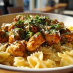 Garlic Butter Chicken with Bowtie Pasta