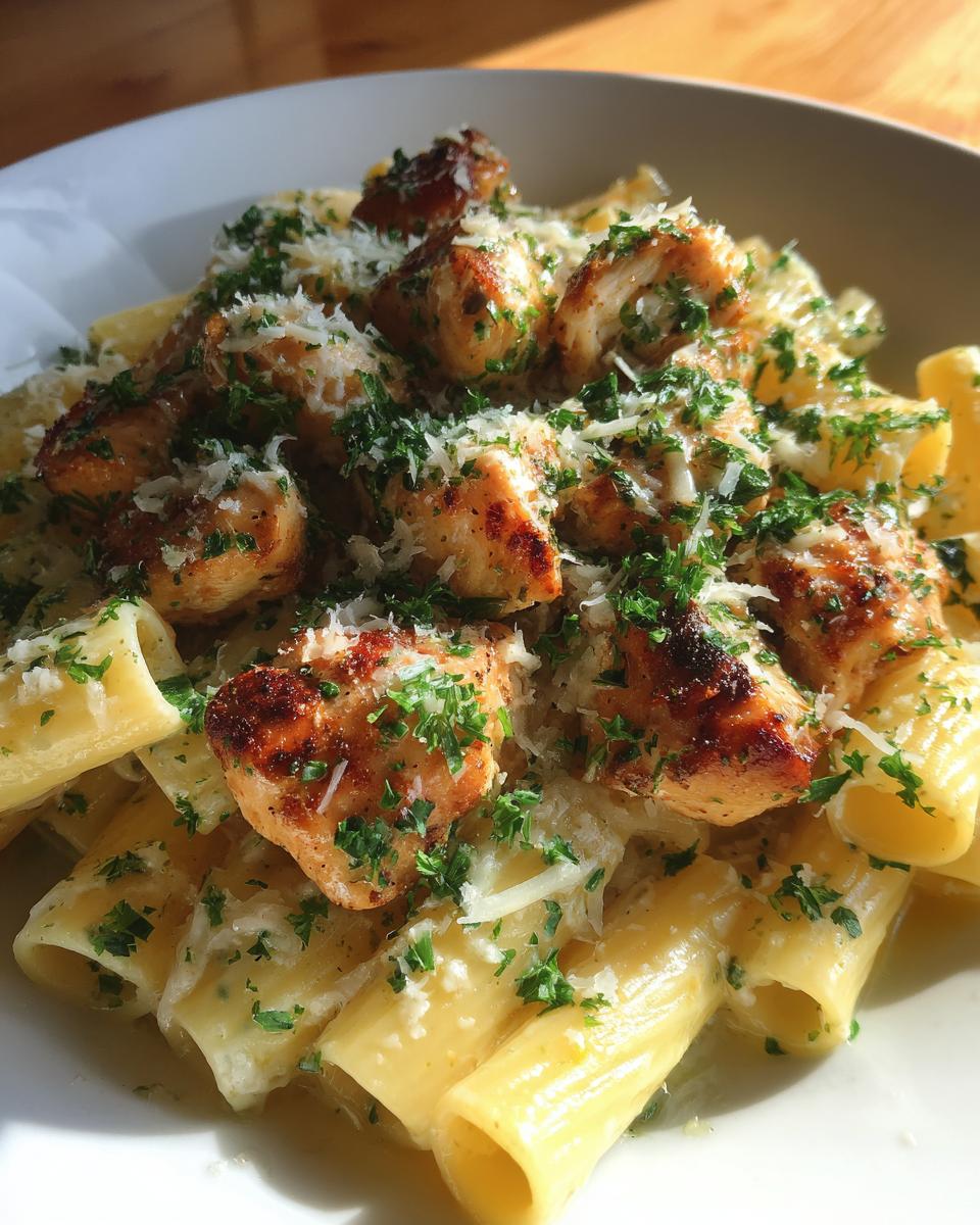 Garlic Butter Chicken with Rigatoni and Parmesan - detail 2