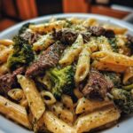 Garlic Butter Steak & Broccoli Penne