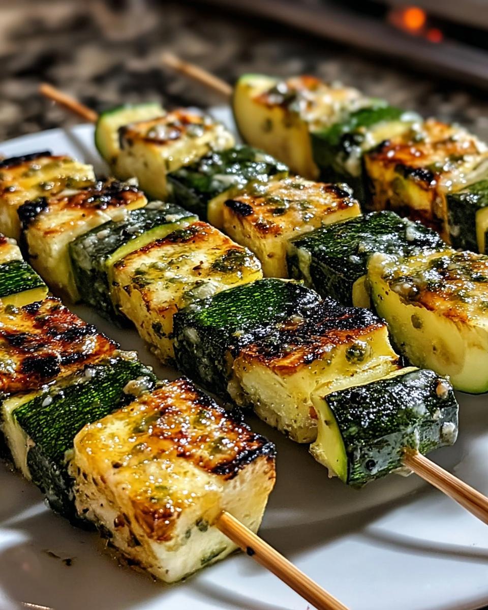 Garlic Butter Zucchini Skewers - detail 1