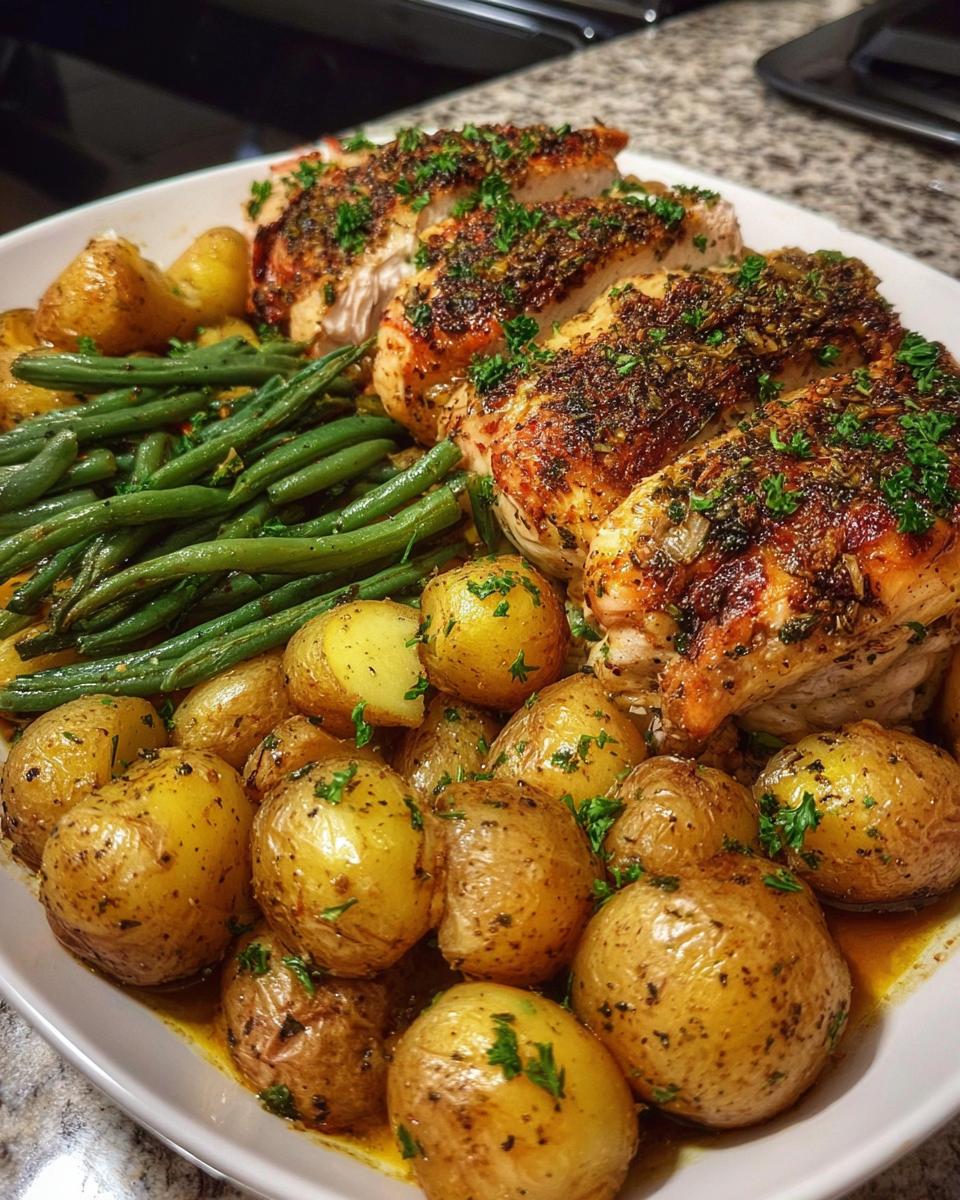 Garlic Herb Chicken with Roasted Potatoes & Green Beans - detail 1