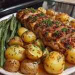 Garlic Herb Chicken with Roasted Potatoes & Green Beans