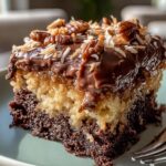 German Chocolate Poke Cake