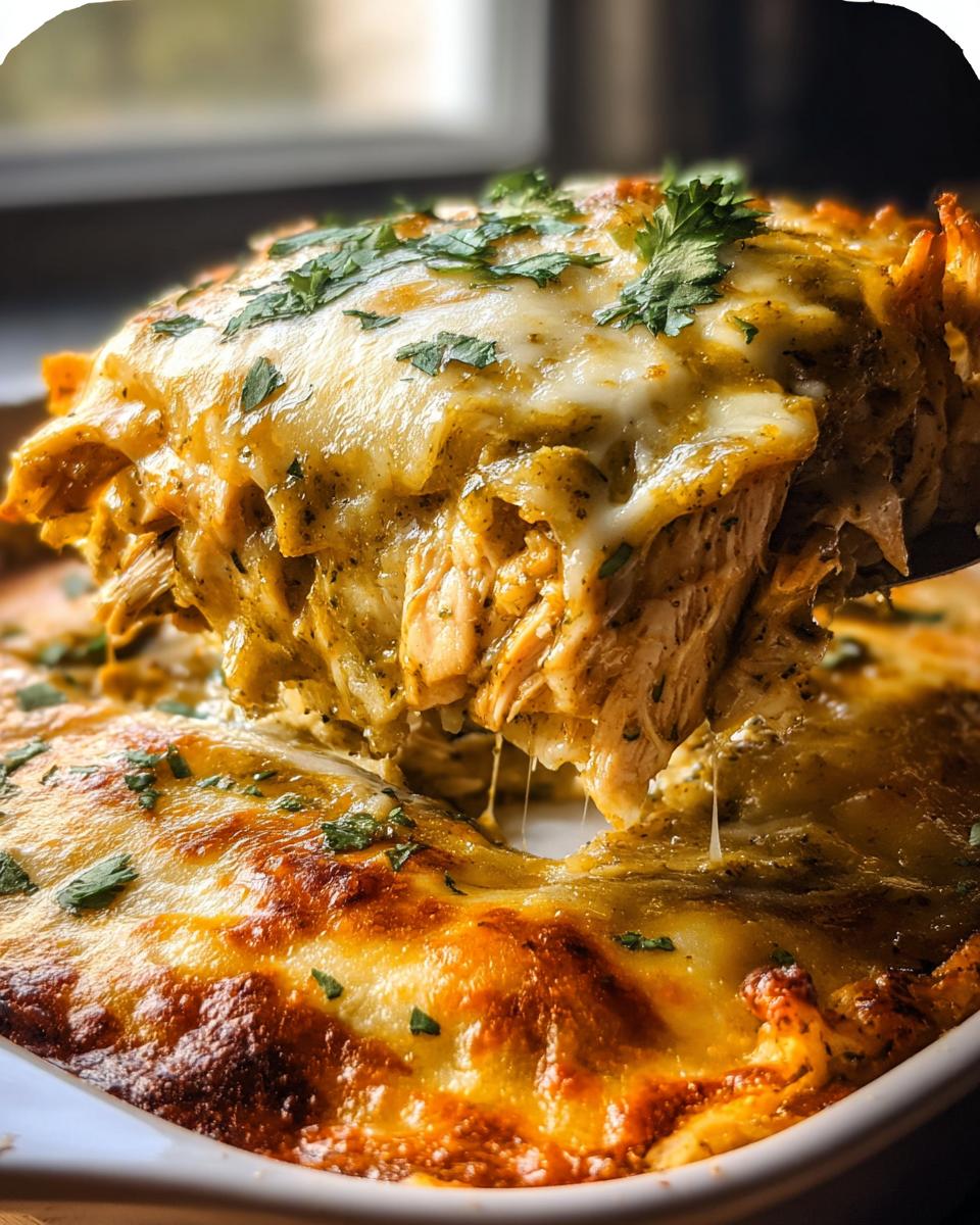 Green Chile Chicken Enchilada Casserole - detail 1