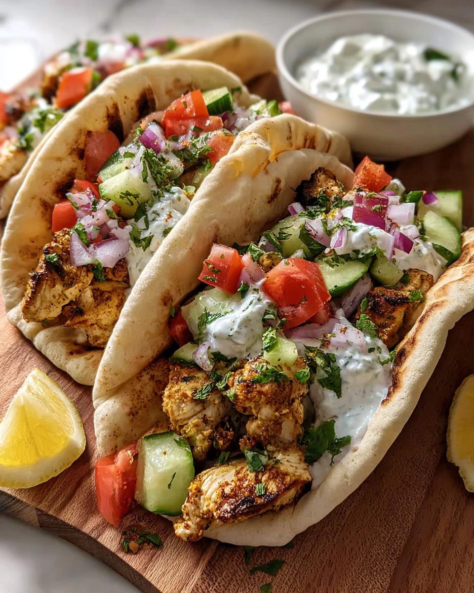 Grilled Mediterranean Chicken Tacos - detail 1