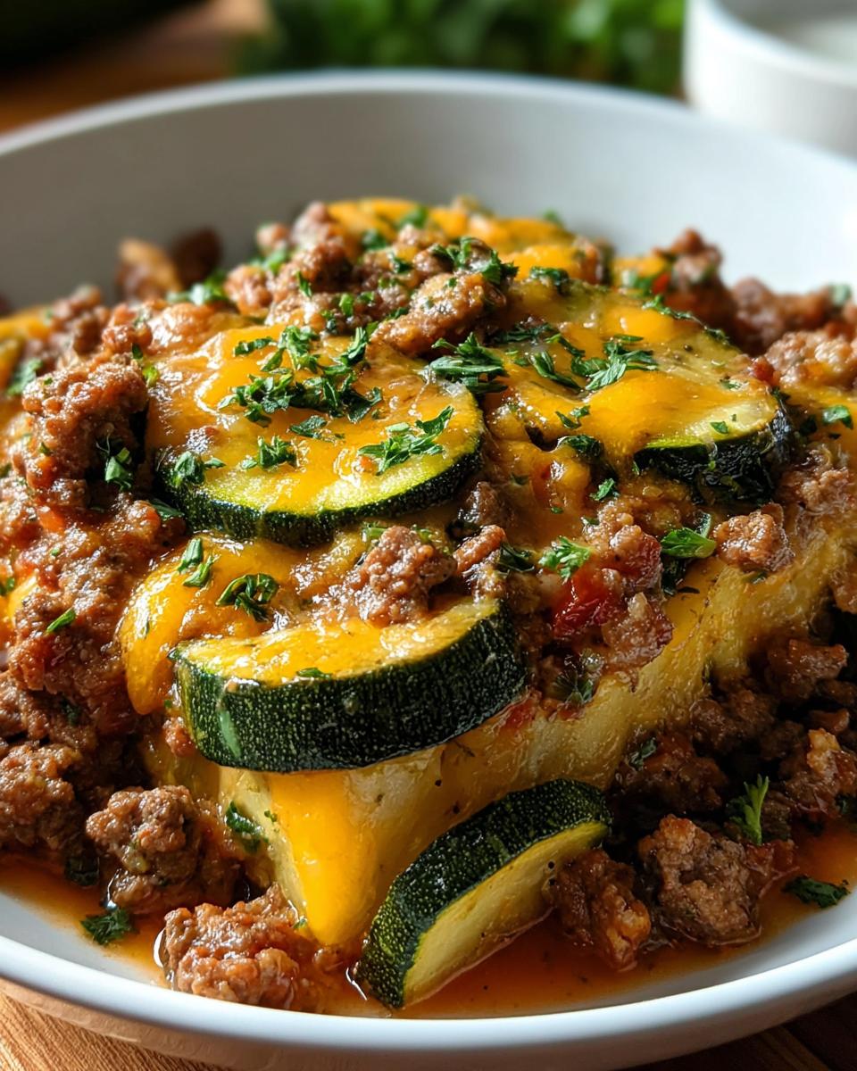 Ground Beef and Zucchini Skillet Casserole - detail 1