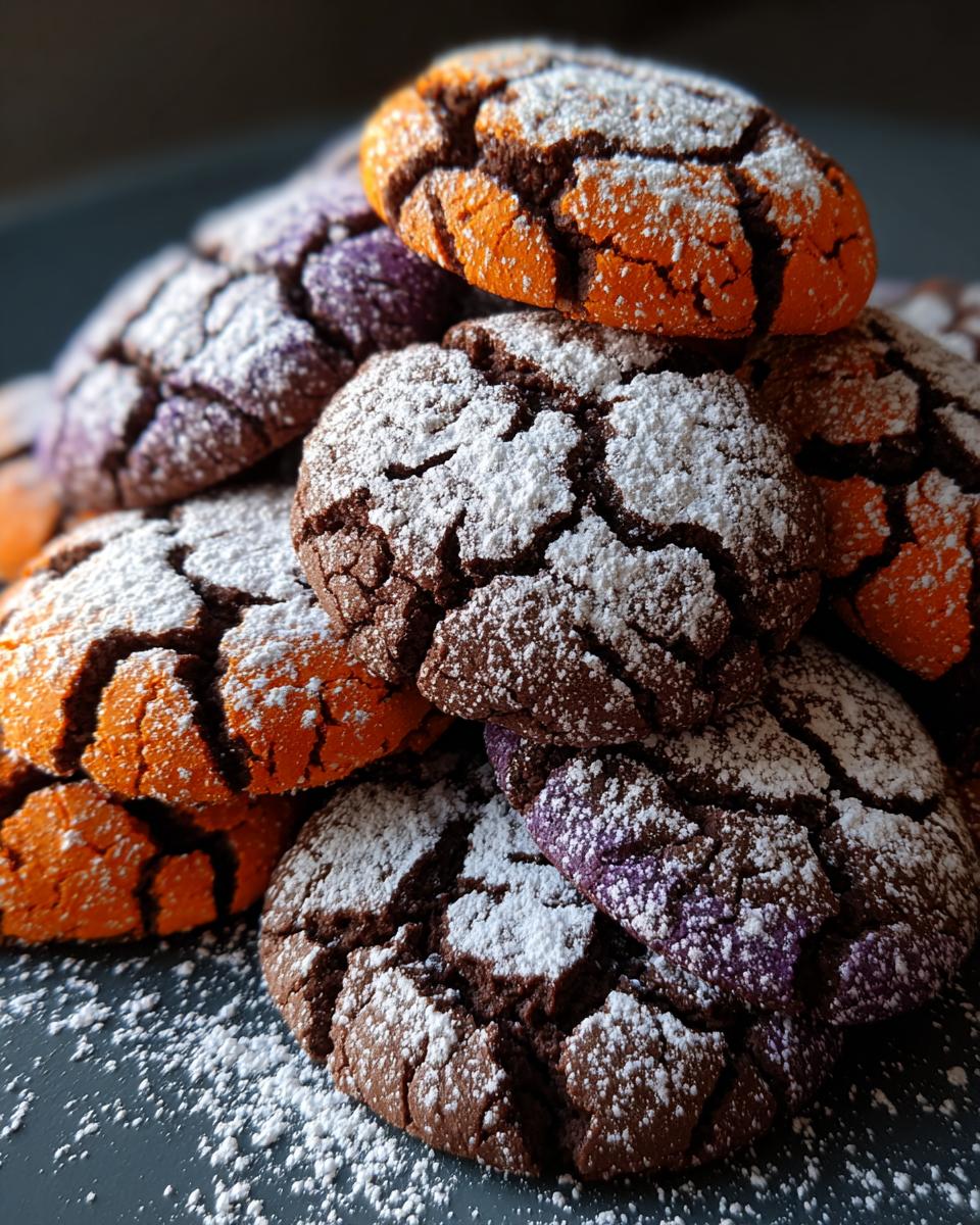 Halloween Crinkle Cookies - detail 1