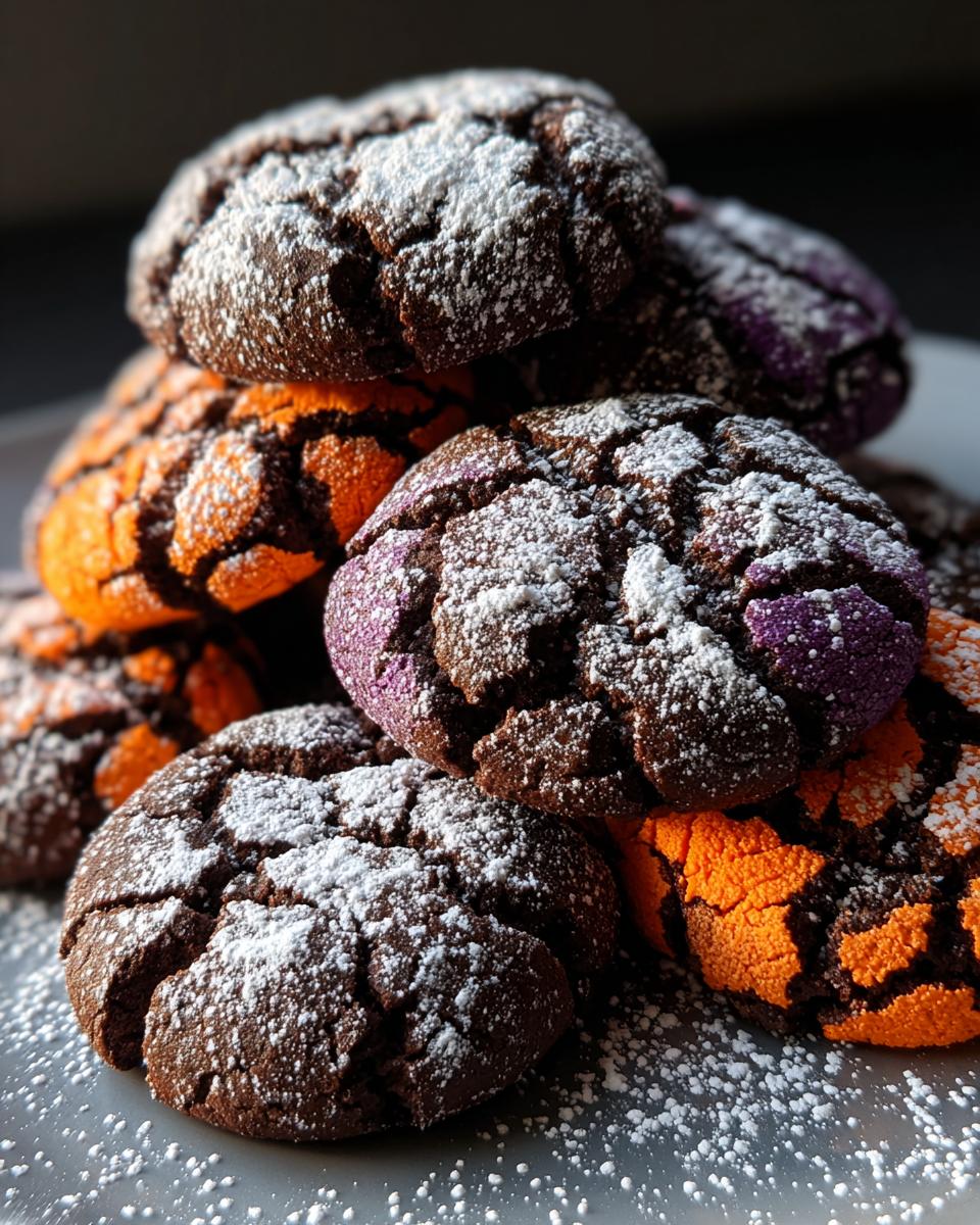 Halloween Crinkle Cookies - detail 2