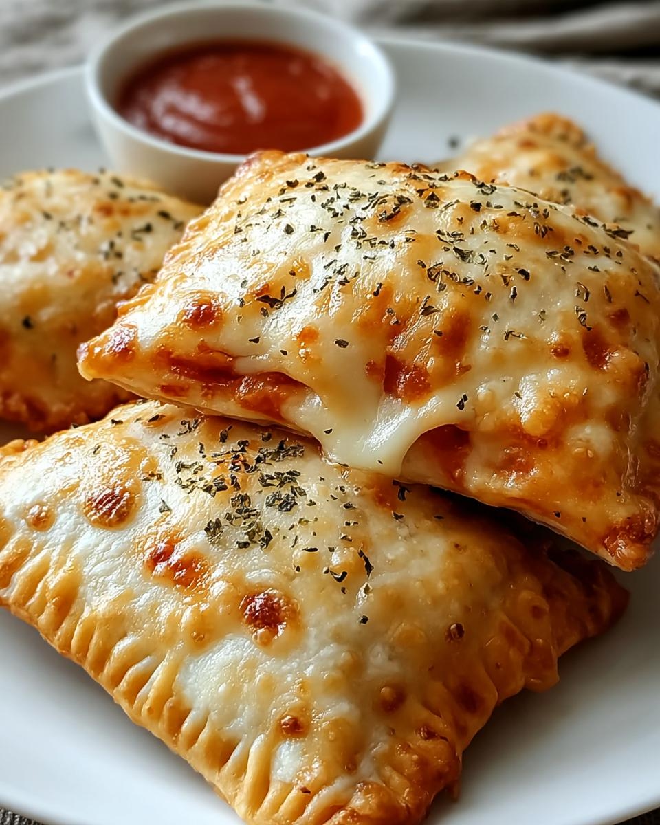 Homemade Cheesy Pizza Pockets - detail 1