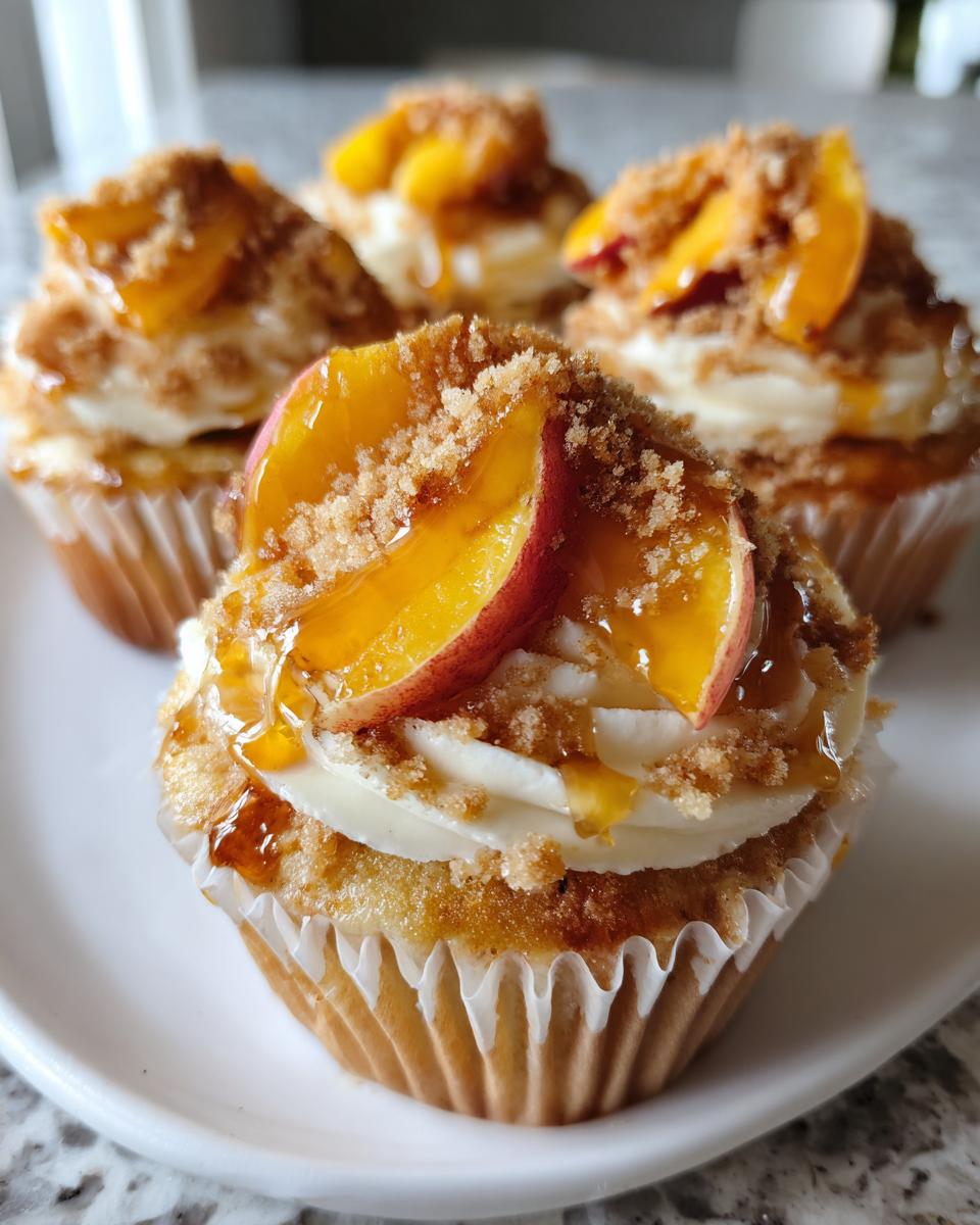 Honey Peach Cream Cheese Cupcakes - detail 1