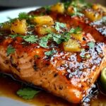 Honey Pineapple Glazed Salmon