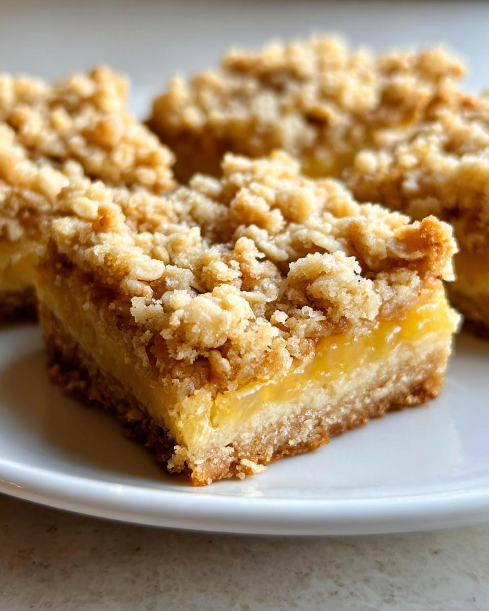 Lemon Oatmeal Crumble Bars - detail 1